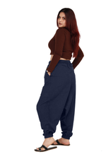 Load image into Gallery viewer, Dark Blue Harem Pants
