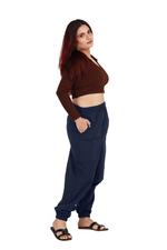 Load image into Gallery viewer, Dark Blue Harem Pants
